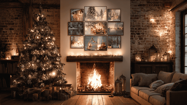Maak je eigen kerstcollage voor aan de muur